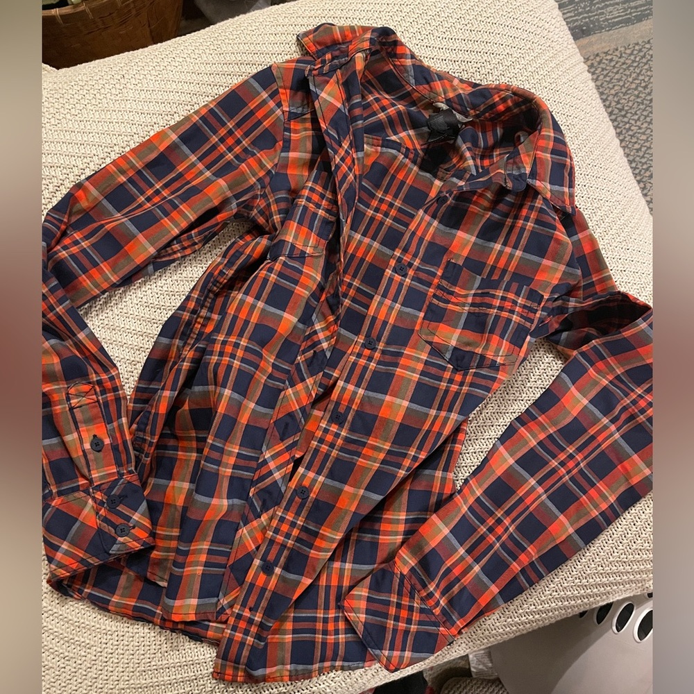 The North Face plaid button down